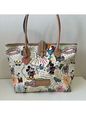 Dooney & Bourke x Disney White Sketch Cindy Tote